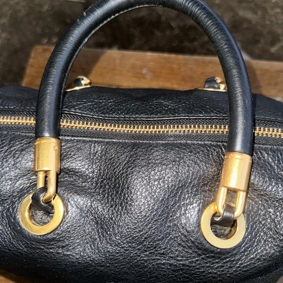 Marc By Marc Jacobs Black Satchel with Gold Accents - Picture 2 of 7